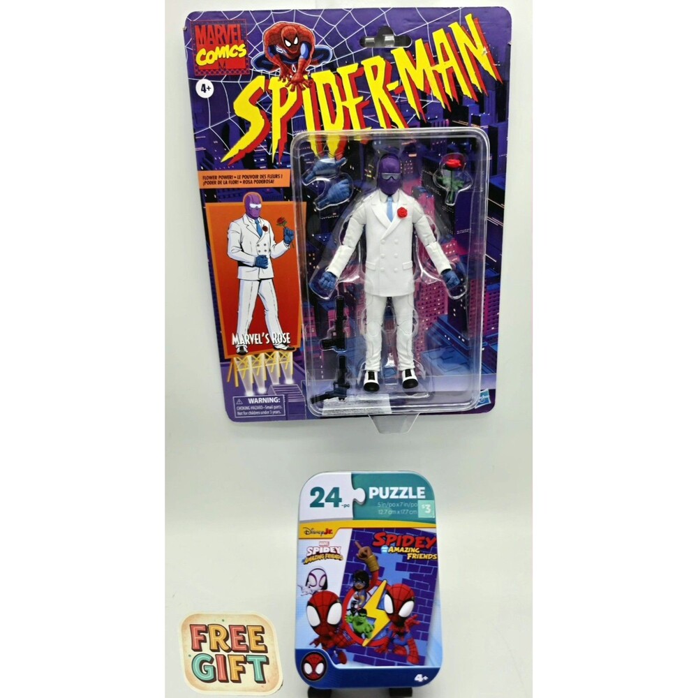 Marvel Legends Spider-Man Retro Rose & Hypno-Hustler Action Figure Lot New